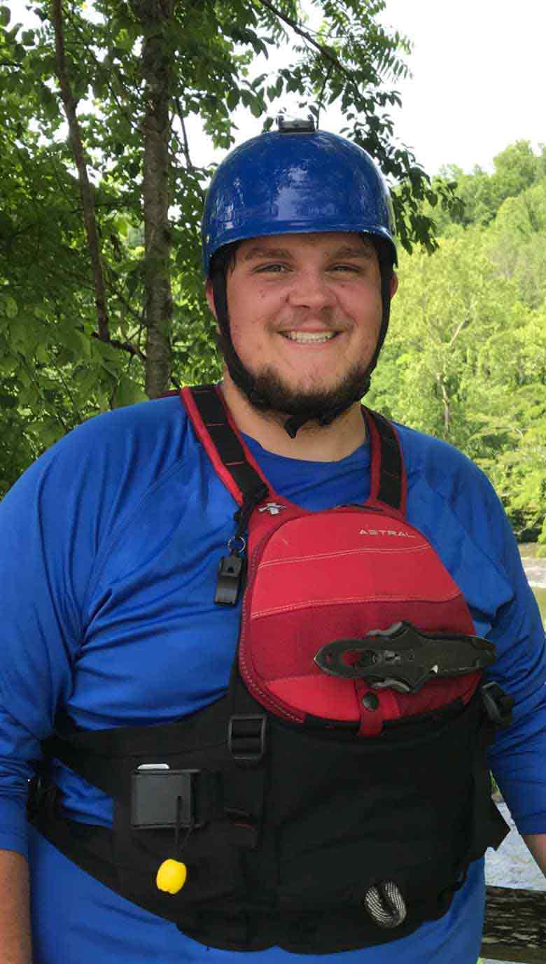Tanner, a whitewater rafting guide at Rapid Expeditions in Hartford, TN