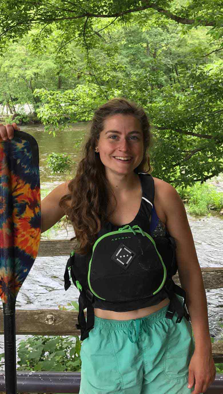 Merry, a whitewater rafting guide at Rapid Expeditions in the Smoky Mountains