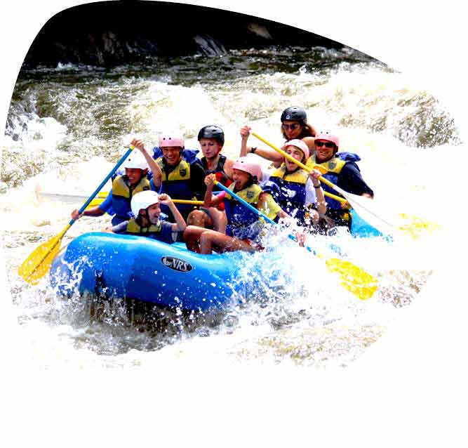 Whitewater rafting on the Pigeon River in Hartford, TN.